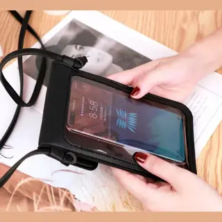 Schoudertas Mobieltasje Crossbodytas Telefoontasje Smartphone Tas Met Touchscreen Zwart