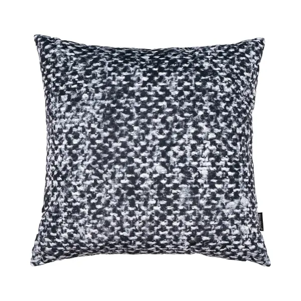 Melli Mello - Black Or White - Sierkussen - 45x45 Cm - Zwart/Wit - Velvet Gebreide Look thumbnail