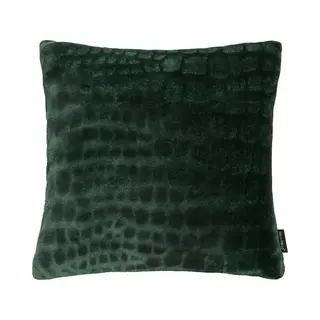 Melli Mello - Be My Baby Sierkussen - 45x45 Cm - Velvet - Donkergroen - Crocoprint