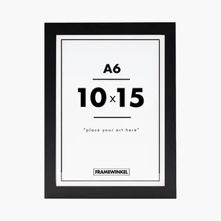 Fotolijst - Framewinkel - Premium Hout - Fotomaat 10x15 Cm (A6) - Posterlijst - Fotolijstje - Zwart