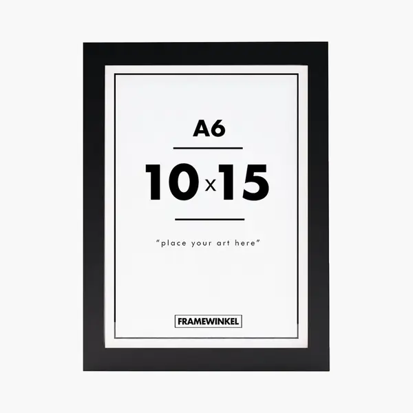 Fotolijst - Framewinkel - Premium Hout - Fotomaat 10x15 Cm (A6) - Posterlijst - Fotolijstje - Zwart thumbnail