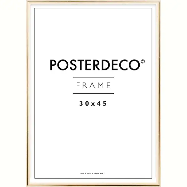 Fotolijst - Posterdeco - Premium Metaal - Fotomaat 30x45 Cm - Posterlijst - Fotolijstje - Goud thumbnail