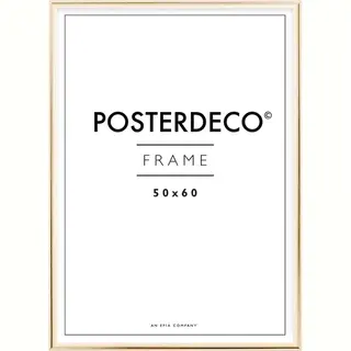 Fotolijst - Posterdeco - Premium Metaal - Fotomaat 50x60 Cm - Posterlijst - Fotolijstje - Goud