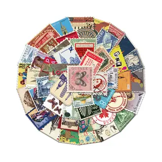 Postzegel En Steden Stickers | 50 Stickers | New York, Houston Texas, Parijs - Voor Laptop, Agenda, Koffer, Etc.