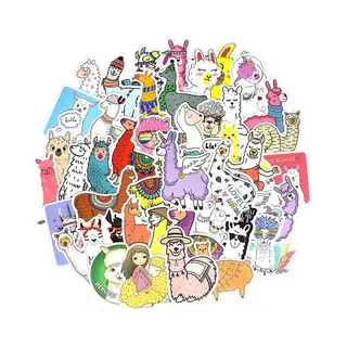 Winkrs Alpaca Lama Stickers - Vrolijke Sticker Mix Voor Laptop, Muur, Agenda, Skateboard Etc. - 50 Stuks - Geschikt Voor Kinderen