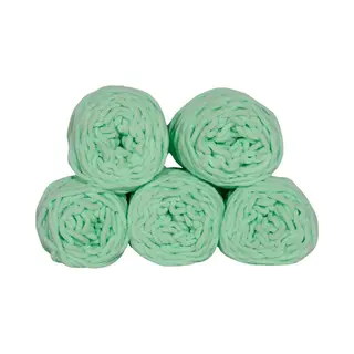 Set 5 Bollen Dikke Wol Mint Groen - Chunky Garen - Haken - Breien - 7 Mm Breed - 235 Meter - Perfect Voor Amigurumi