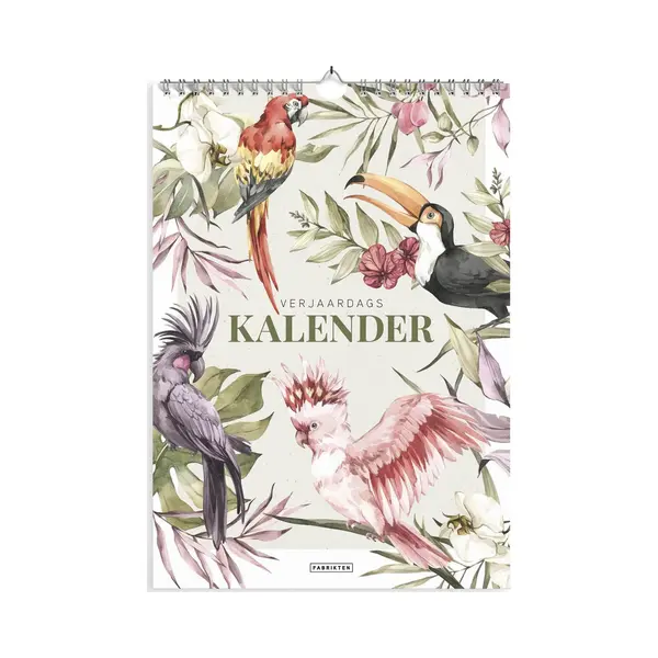 Fabrikten Verjaardagskalender Tropisch - Kleurrijk - A4 thumbnail