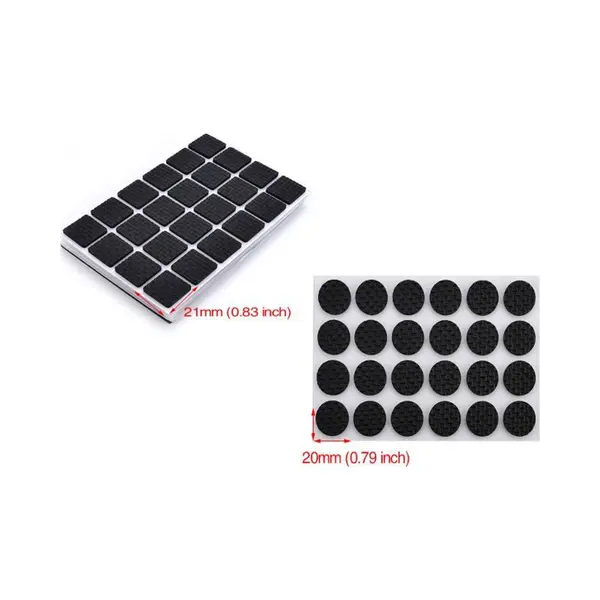 Zelfklevende Meubelonderzetters - 2 X 24 Stuks - Set Van Ronde En Vierkante Meubel Onderzetters - Vloerbeschermers - Vloerbeschermer - Anti-slip thumbnail