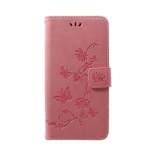 Bloemen & Vlinders Book Case - Geschikt Voor Samsung Galaxy A50 / A30s Hoesje - Pink