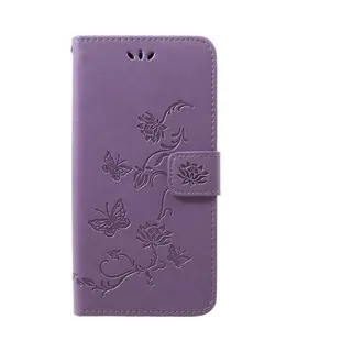 Bloemen & Vlinders Book Case - Geschikt Voor Samsung Galaxy A50 / A30s Hoesje - Paars