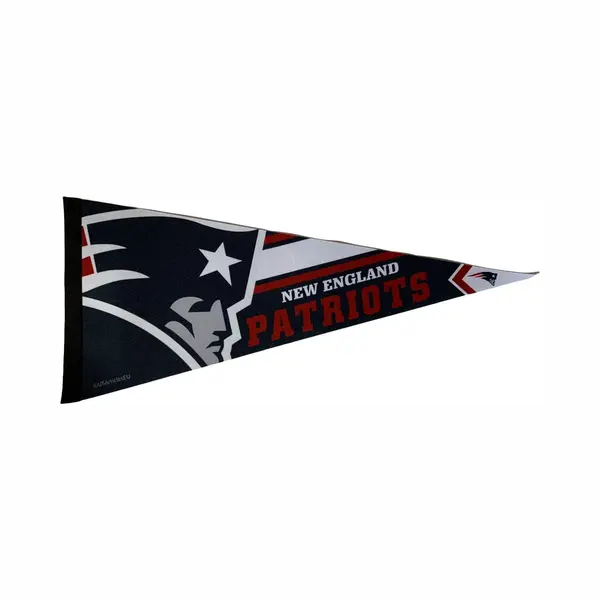 USArticlesEU - New England Patriots - Nfl - Wimpel - Vlag Vaantje - American Football - Tom Brady - Sportvaantje - Pennant - Blauw/Rood/Wit - 31 X 72 thumbnail