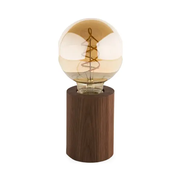 Lamp 1 Houten Tafellamp - E27 Fitting - Walnoothout thumbnail