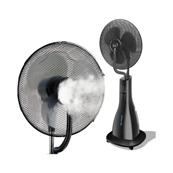 Progenion® Ventilator Met Waternevel - Rotatie En Afstandsbediening - Mist - Water - Waaier - Fan - Staand -Black Edition thumbnail