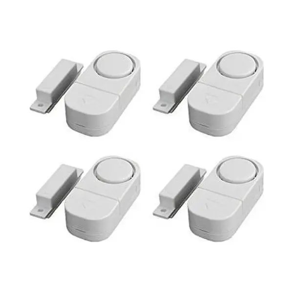4x Draadloze Mini-Alarmen Set Met Bewegingssensor - 4 Stuks - 95 Db - Inclusief Batterijen En Montageset | Pakket Van 4 Magnetische Deur En Raam thumbnail