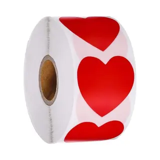 Sluitsticker - Sluitzegel - Rood Hart / Hartje | 40 Stuks | Trouwkaart - Geboortekaart - Envelop | Harten | Envelop Stickers | Cadeau - Gift -