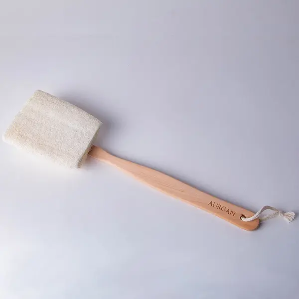 Aurgan Loofah Borstel - Extra Lange Rugborstel - Platte Loofah thumbnail