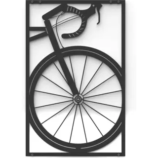Lifestaal Wanddecoratie Industrieel - Woonkamer Decoratie - Metaal - Wielrenfiets - 70x45cm - Incl. Ophangsysteem
