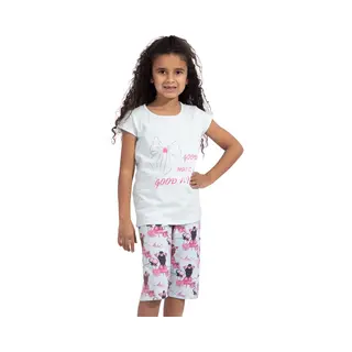 Vanilla - Goodnight Meisjes Pyjama - Pyjamasets - Tweedelig - Egyptisch Katoen - Blauw - PJ524 - 6-7 Jaar