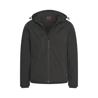 Cappuccino Italia - Heren Outdoorjas Softshell Hooded Jacket - Zwart - Maat S