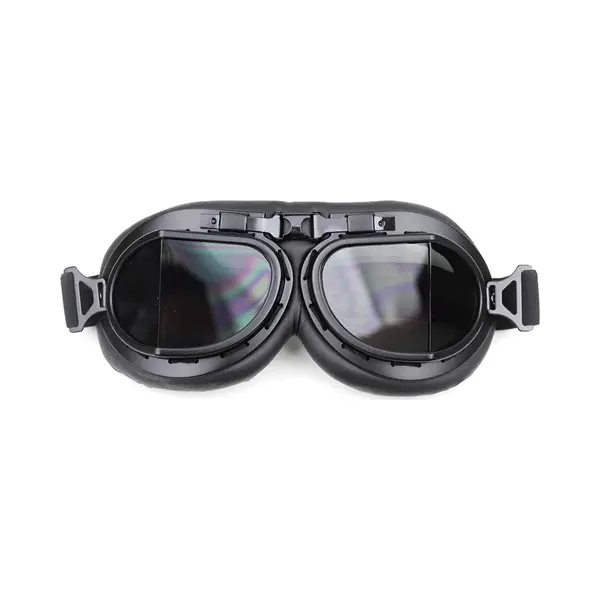 Crg Zwarte Pilotenbril - Retro Motorbril - Motorbril Heren - Donker Glas thumbnail
