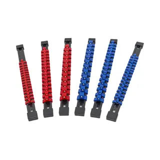 Hbm 6 Delige Doppenrails Set Voor 86 Stuks 1/4, 3/8 En 1/2 Inch Dopsleutels