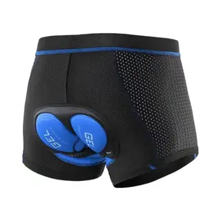 Mountainbike Onderbroek - Maat Xl - Mesh - Mtb Broek - Fiets Sportonderbroek - Zwart Blauw - Onderbroek Met Zeem - 5D Gel Pad Shockproof