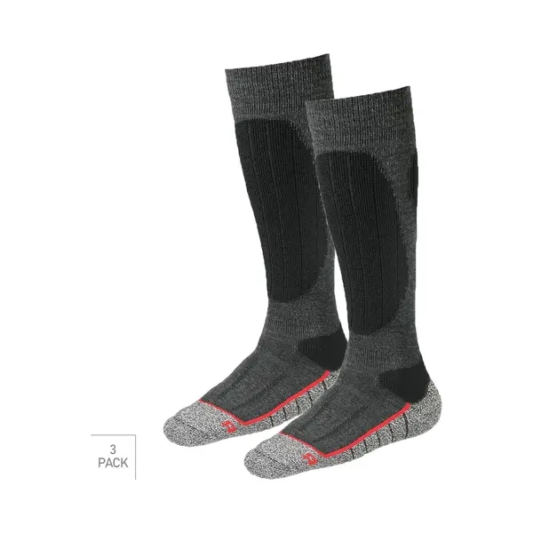 Bata Industrials Bata Wollen Thermo Kniekousen 3-Pack - Antraciet - Maat 43-46 - Thermo Kniekousen Met Pro-Cool En Krimpvrij Scheerwol - Thermo Ml - Heren / Dames thumbnail