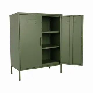 MaximaVida Lockerkast Finn Olijfgroen - 2 Schappen