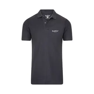 Ballin Est. 2013 - Heren Polo Ss Basic Polo - Grijs - Maat Xl