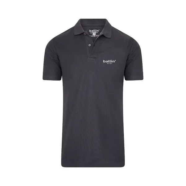 Ballin Est. 2013 - Heren Polo Ss Basic Polo - Grijs - Maat Xl thumbnail