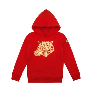Most Hunted-kinder Hoodie-tijger-rood-goud Maat 98/104