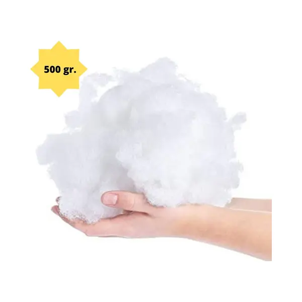 Synthetische Vulling - Kussenvulling - Knuffelvulling - 500 Gr. - Opvulmateriaal - Vulling Voor Knuffels - Vulling Voor Kussens thumbnail