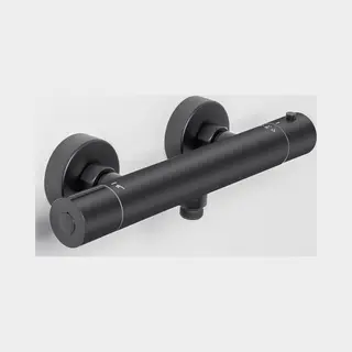 Auralum Max Thermostatische Douchekraan - Hartafstand 150 Mm - CoolTouch - Incl. Koppelingen - Zwart