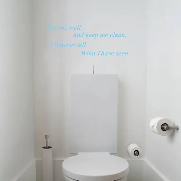 Use Me Well Toilet - Lichtblauw - 40 X 15 Cm - Toilet Engelse Teksten thumbnail