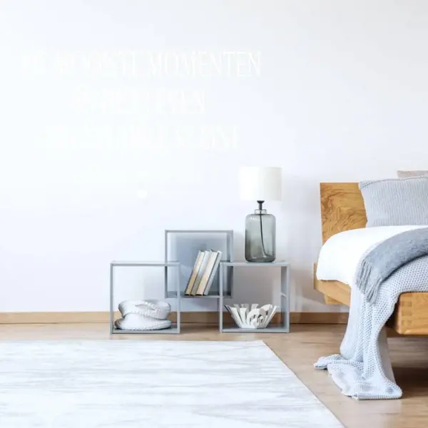 Muursticker De Mooiste Momenten In Het Leven Zijn Die Hele Kleine Geluksmomentjes - Wit - 120 X 75 Cm Slaapkamer Woonkamer thumbnail