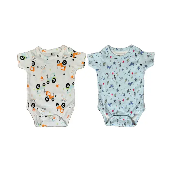 Embrator Baby Rompers 2-stuks Overall Print Maat 6-9 Maanden thumbnail