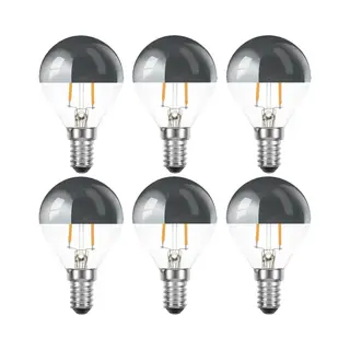 6 Stuks | Ledmaxx Led Kopspiegellamp Zilver 2W 180lm 2200K Niet-Dimbaar | E14 | Zeer Warm Wit | 2 Watt | 20.000 Branduren