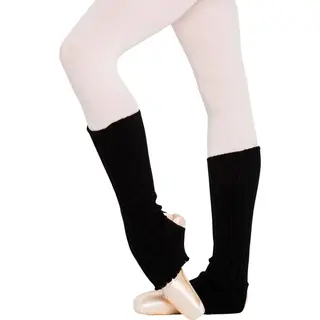 Dancer Dancewear® Korte Zwarte Beenwarmers - Ballet En Dans Enkelwarmers - Beenwarmer Voor Meisjes En Dames - 40 Cm