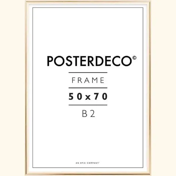 Fotolijst - Posterdeco - Premium Metaal - Fotomaat 50x70 Cm (B2) - Posterlijst - Fotolijstje - Goud thumbnail