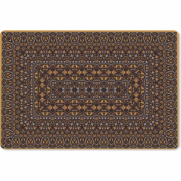 Muismat Xxl 90x60 Cm - Bureau Onderlegger - Bureau Mat Perzisch Tapijt - Kleed - Patronen - Oranje - Bureaumat - Gaming Mousepad Xl - Bureaulegger thumbnail