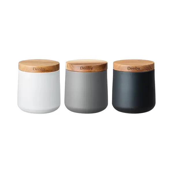 Denby Storage Canisters, Assorted Colours, Set Of 3 thumbnail