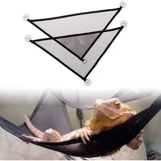 Daity Set Van 2 - Reptielenhangmat - Zachte Driehoekige Reptielenhangmat - Baardagaamhangmat - Hangende Ligstoelhangmat - Geschikt Voor Hagedissen,