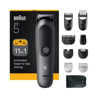 Braun AIO5560 scheer-, knip- en trimapparaat Zwart, Grijs 14 Lithium-Ion (Li-Ion)