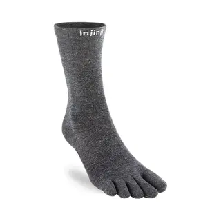 Injinji | Liner Crew Wol Grijs (Maat - S) | Teensokken