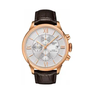 Tissot Chemin Des Tourelles T0994273603800 Horloge - Leer - Bruin - Ø 44 Mm