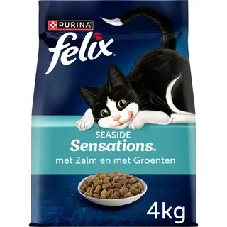 Felix Seaside Sensations - Kattenvoer Droogvoer - Zalm, Koolvis & Groenten - 4 Kg