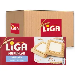 LiGA MilkBreak Koekjes Melk - Doos 12 X 245g - Koek - Koeken Voor Onderweg Of Werk En Kantoor