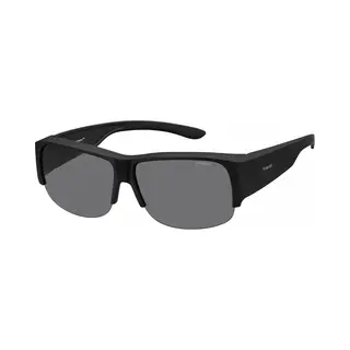 Polaroid Suncovers Semi Rimless Black Grey Polarized Sunglasses