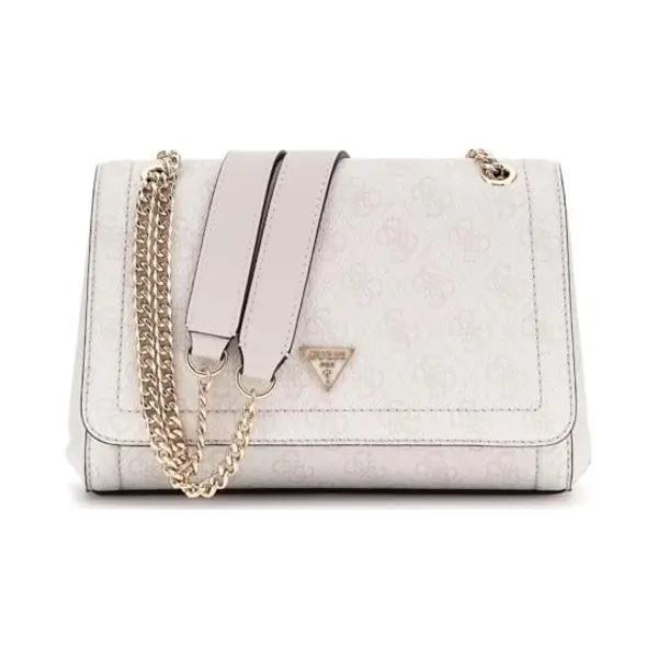 Guess Noelle Ii Convertible Xbody Flap Bag White Logo thumbnail