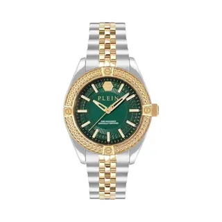 Philipp Plein Icon Men's Watch Analogue Quartz Stainless Steel Chain, Bic/Green - Pwzfa0225, Os, Philipp Plein Icon Necklace